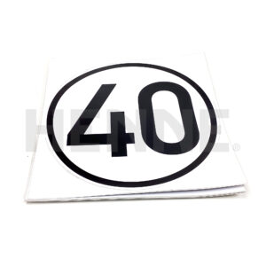 Aufkleber 40 kmh