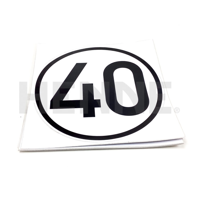 Aufkleber 40 kmh