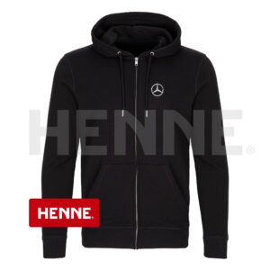 Mercedes-Benz Schwarzer Kapuzenpullover mit Reißverschluss MBT0099