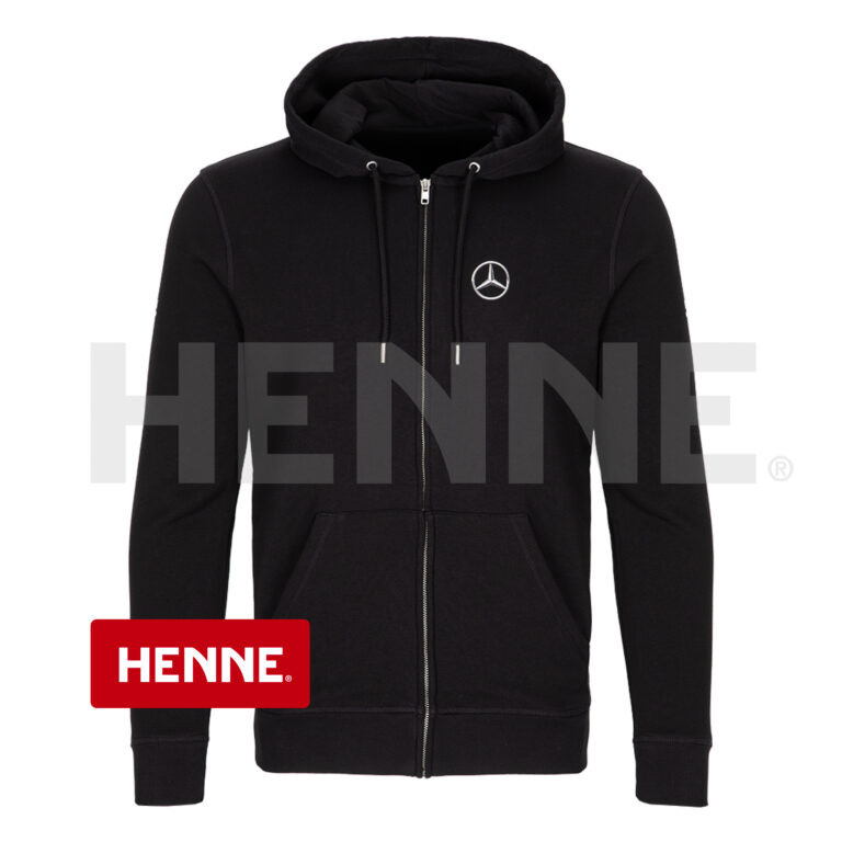 Mercedes-Benz Schwarzer Kapuzenpullover mit Reißverschluss MBT0099