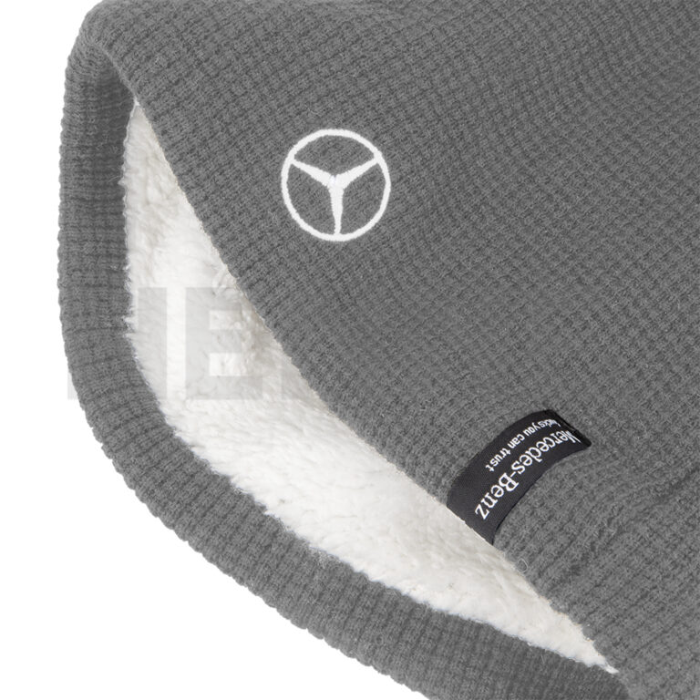 Mercedes-Benz Fleece Beanie / Mütze grau MBT0143 – Bild 3