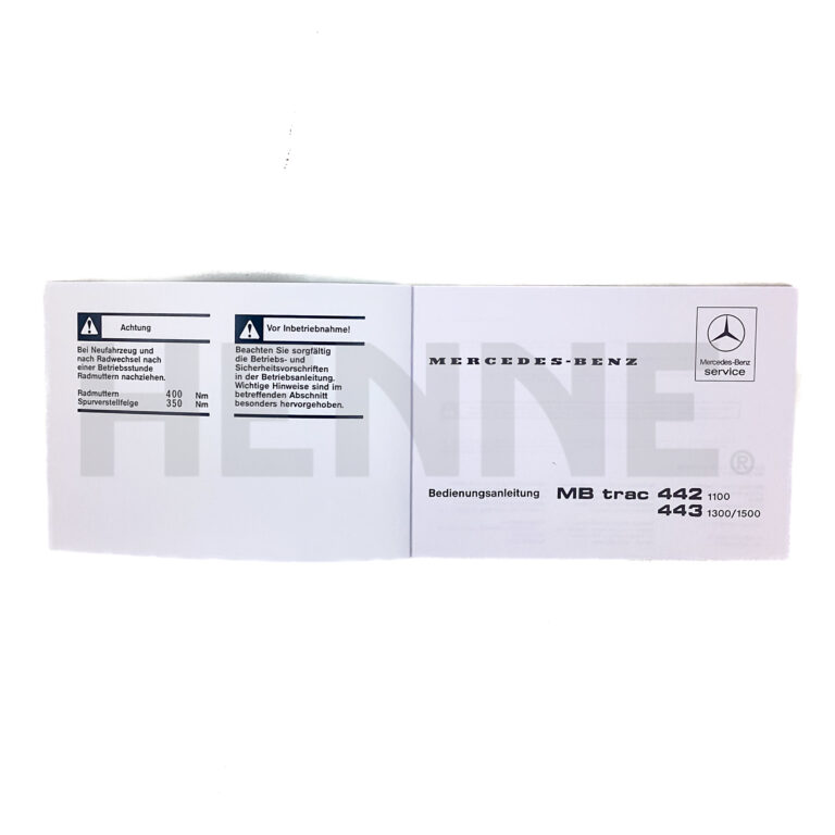 Betriebsanleitung MB-trac 442 443 – Bild 2