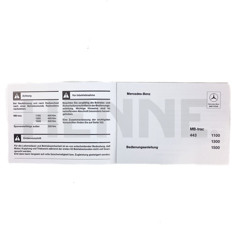 Betriebsanleitung MB-trac 443 – Bild 2
