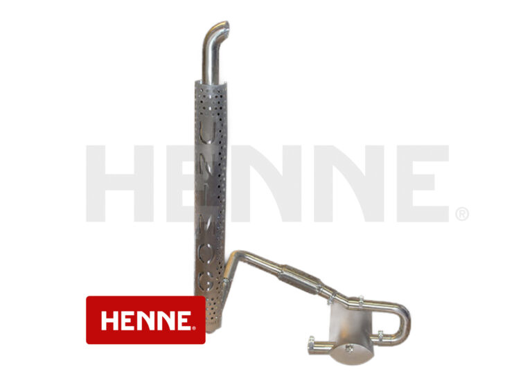 Unimog Hochlegung mit Edelstahlblende und Schriftzug DM=60 mm Auspuffrohr U403 U406 U416