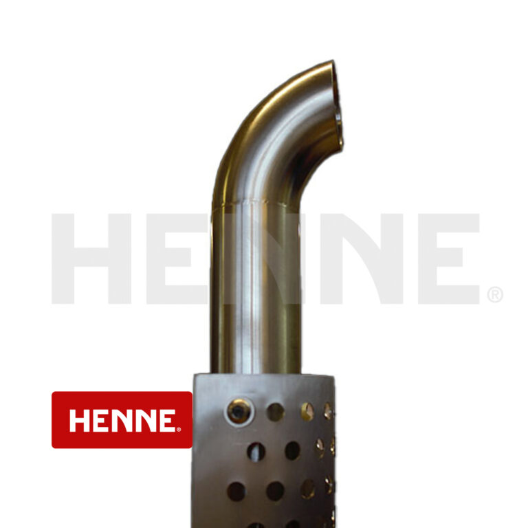 Unimog Hochlegung Edelstahlausführung mit Edelstahlblende und Schriftzug DM=70mm U403 U406 U416 U417 – Bild 3