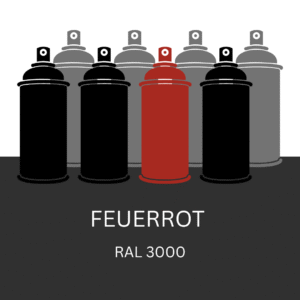 400ml Lackspray Lackspray Feuerrot RAL 3000 – 1K-Autolack
